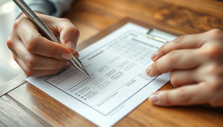 Survey form being filled out, focus on mental health concerns.
