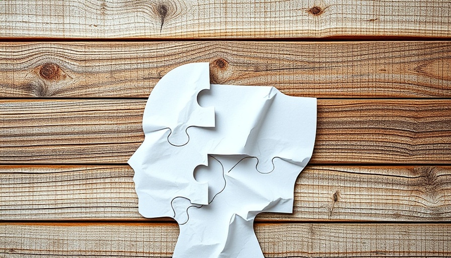 Crumpled paper head with missing puzzle piece concept for mental health.