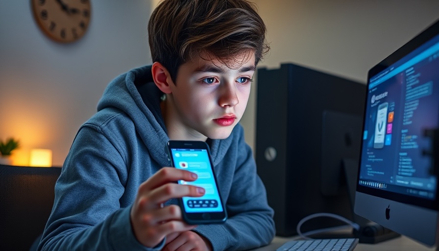 Teen using AI chatbot on phone for friendship, digital interaction