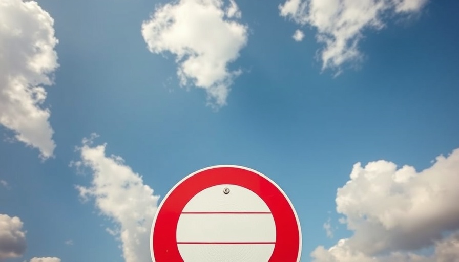 No entry sign against a blue sky for Pera Zorg clients stop.