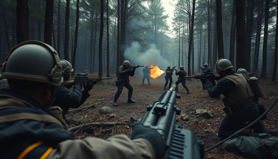 Intense forest combat in Metal Gear Solid Delta Snake Eater.