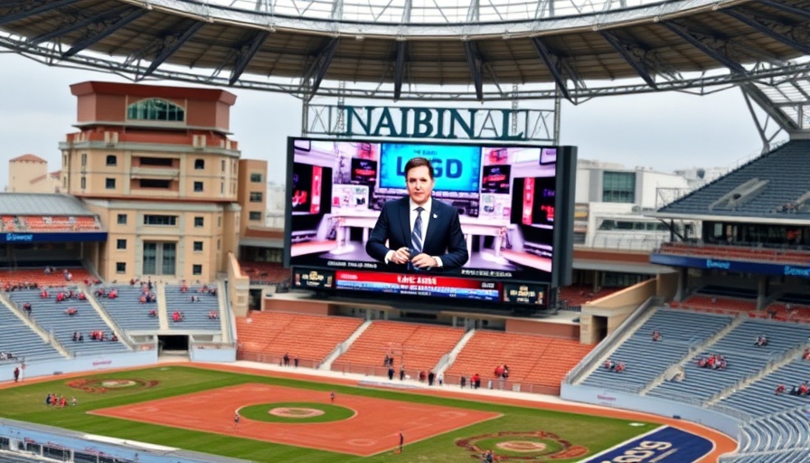 Bob Uecker broadcasting legacy tribute displayed on stadium screen.