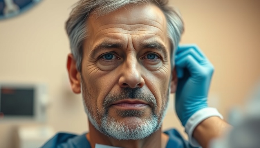 First aid for senior, mature man receiving bandage, clinical setting.
