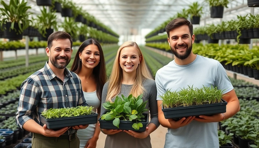 Modern greenhouse scene illustrating future of horticulture.