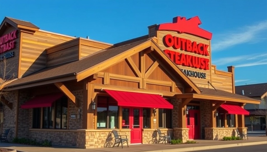 Outback Steakhouse with rustic facade and bright sign