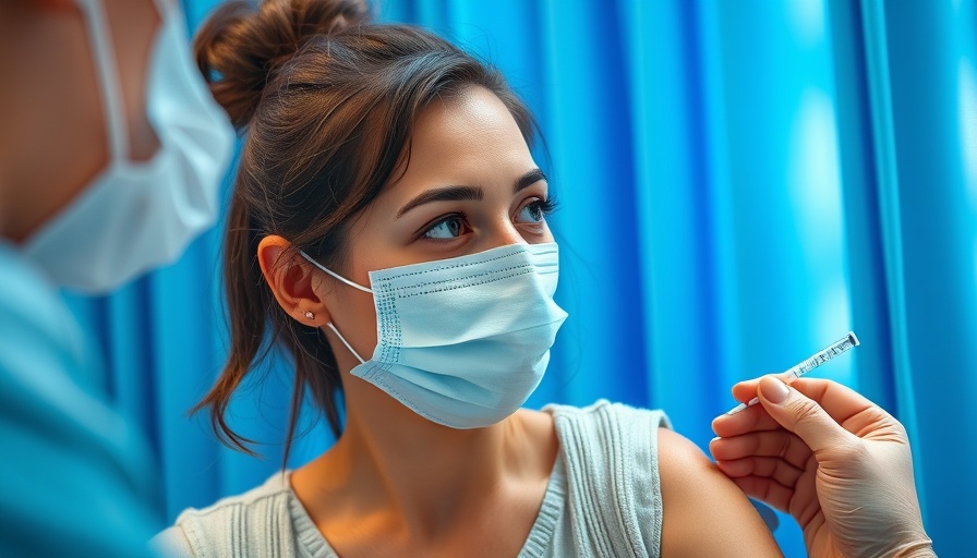 COVID-19 vaccination process for young woman in clinical setting.