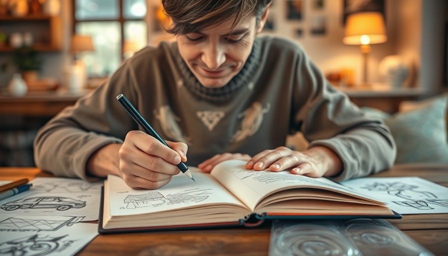 Person doodling in notebook showing voordelen van doodlen.