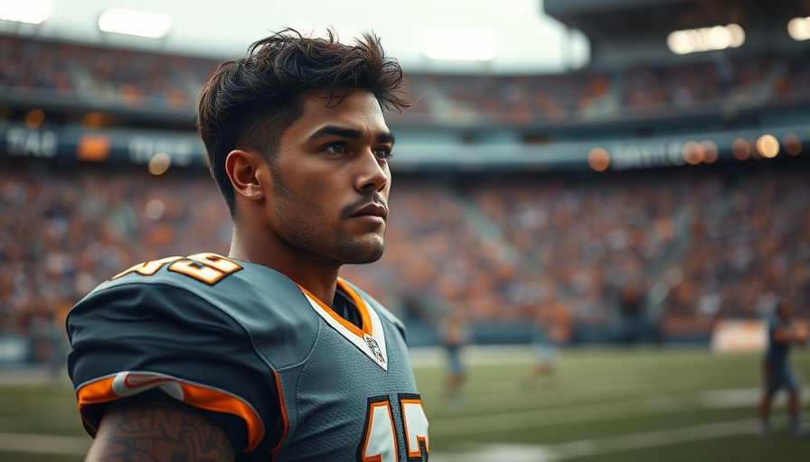Micah Parsons trade rumors player standing on football field, focused expression.