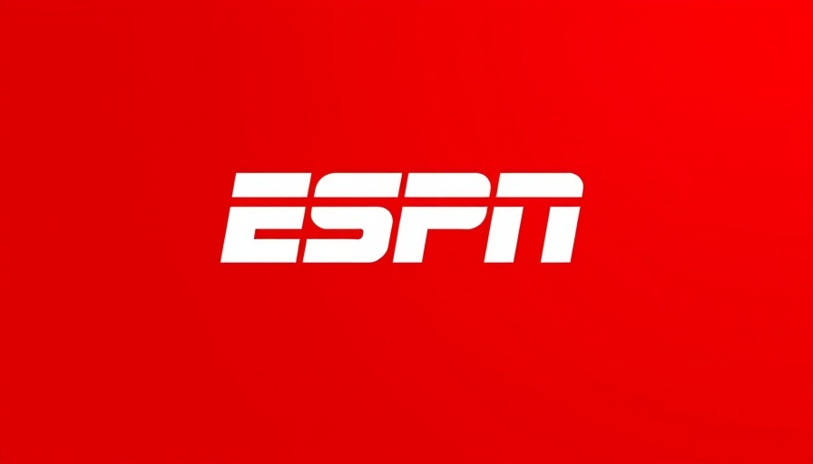 ESPN logo on red background for NASCAR Charter Redistribution Lawsuit.