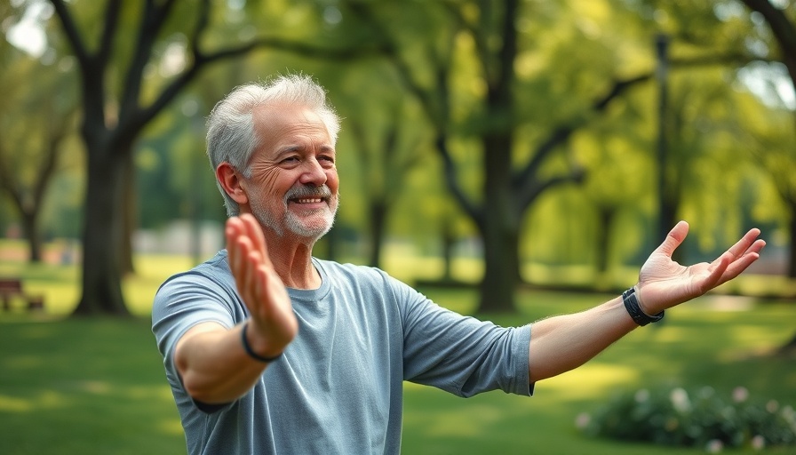 Effective tips for healthy weight loss seniors: older man practicing yoga in a park