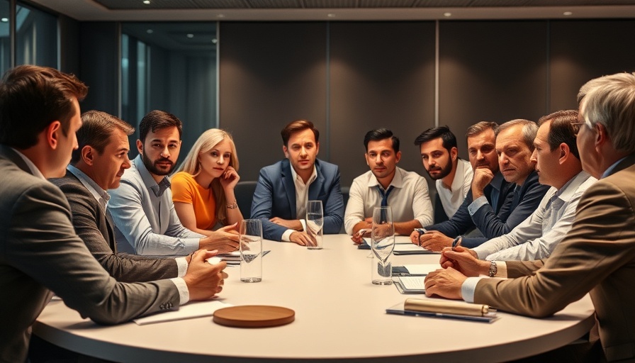 Roundtable discussion on agriculture activism threats with serious expressions.