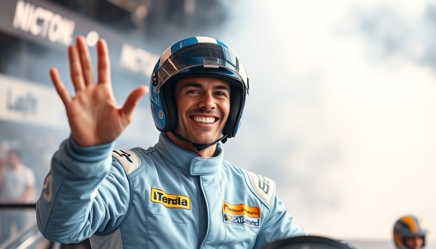 Ross Chastain 2025 NASCAR Cup Series playoffs driver waving in race suit.