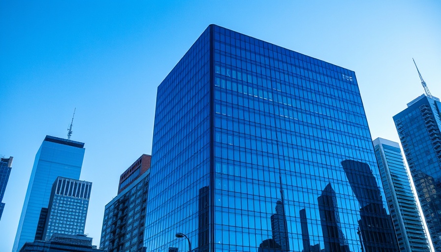 Modern corporate building representing potential fraud risk.