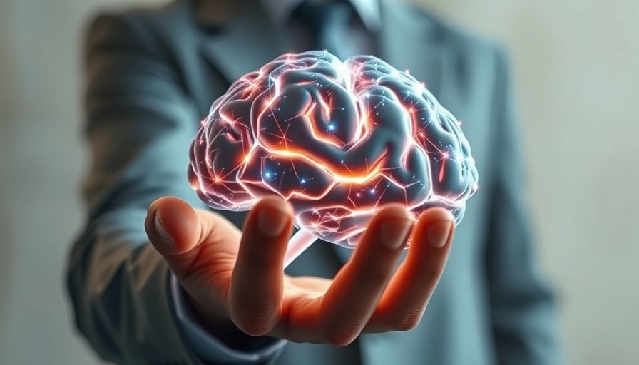 Futuristic glowing brain in hand, illustrating hyperthymesia memory enhancement.