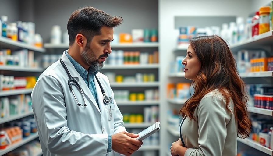 Pharmacist consults customer at counter for Op is geen optie campaign pharmacists.