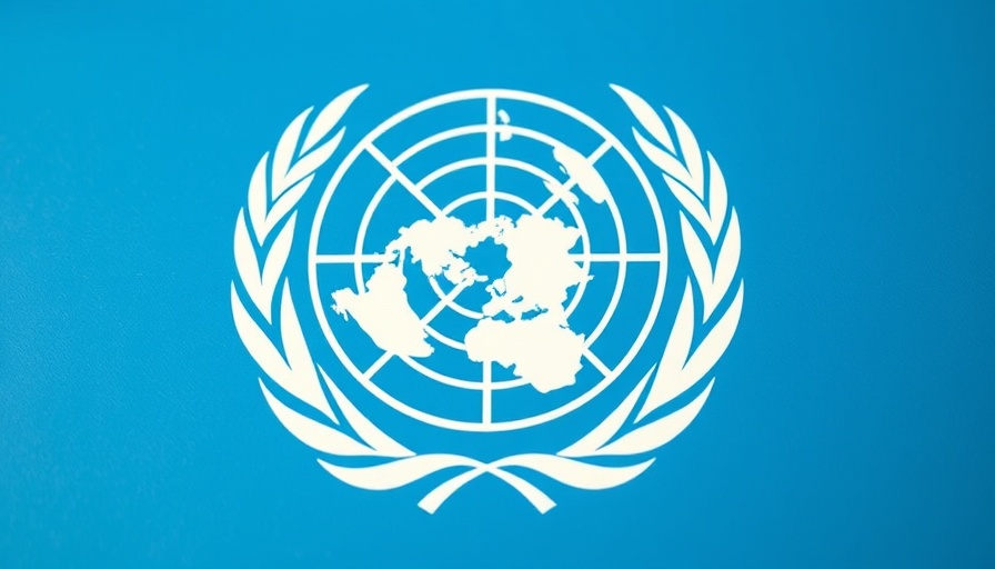 UN emblem representing Gaza famine and genocide response