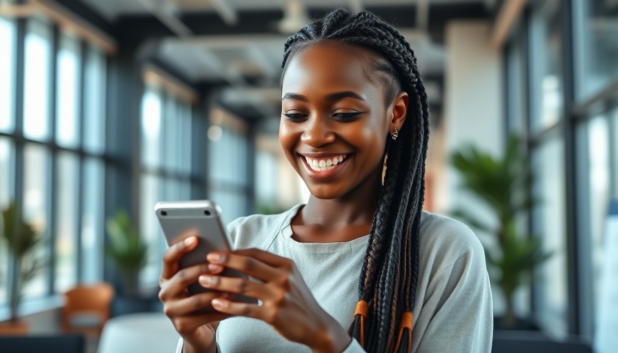 Gen Z workplace content creation, young woman smiling in office.