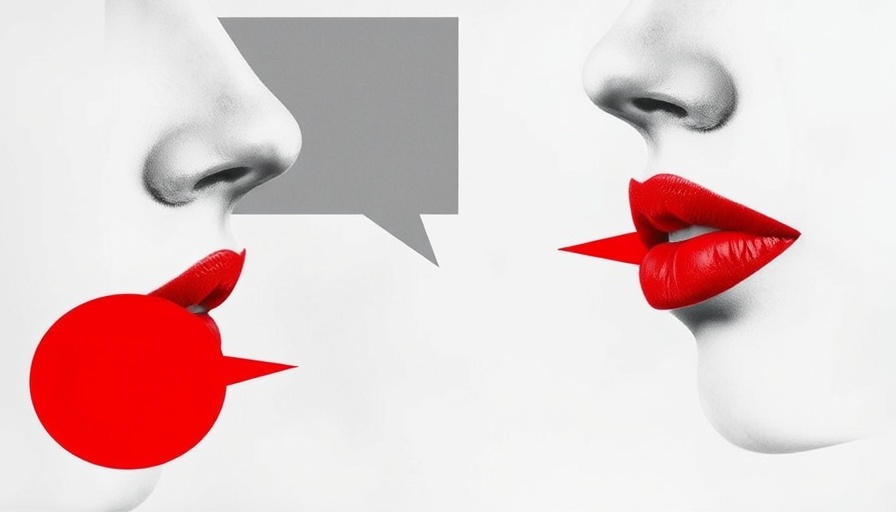 Abstract collage with speech bubbles and faces symbolizing taboo on laziness.