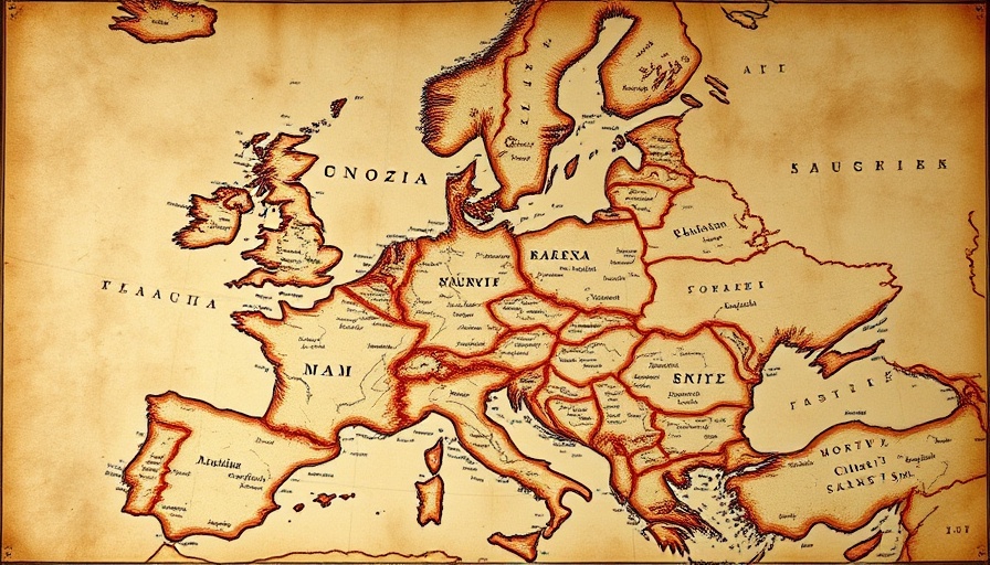 Historical European map illustrating European identity and culture.