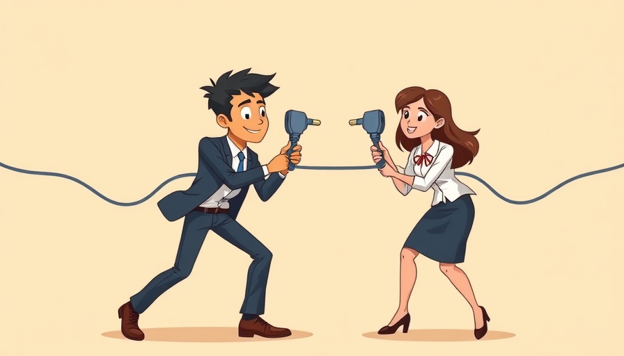 Illustration of two figures with power plugs symbolizing employee unavailability rights.