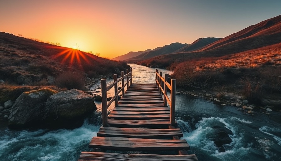 Barren landscape with a bridge over a river, representing environmental impact discussions.