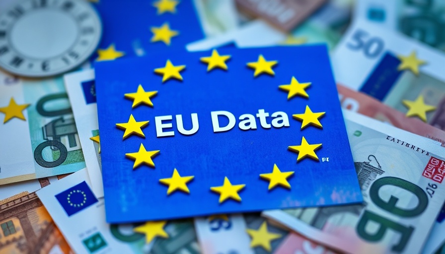 Euro banknotes with EU Data Act text and stars, symbolizing EU Data Act cloud freedom.