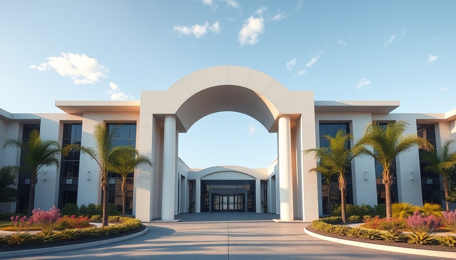 Modern building entrance with arches and pillars, Apps to Tackle Kidnapping