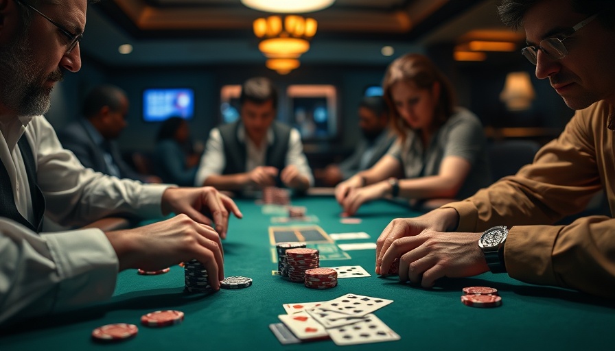 Close-up of poker game with cards and chips, future of gaming in-person experiences.