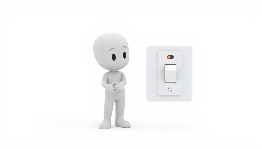 3D figure turning switch, quality care in nursing homes concept.