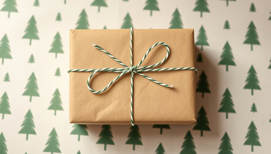 Eco-friendly wrapped gift emphasizing sustainable gifting.