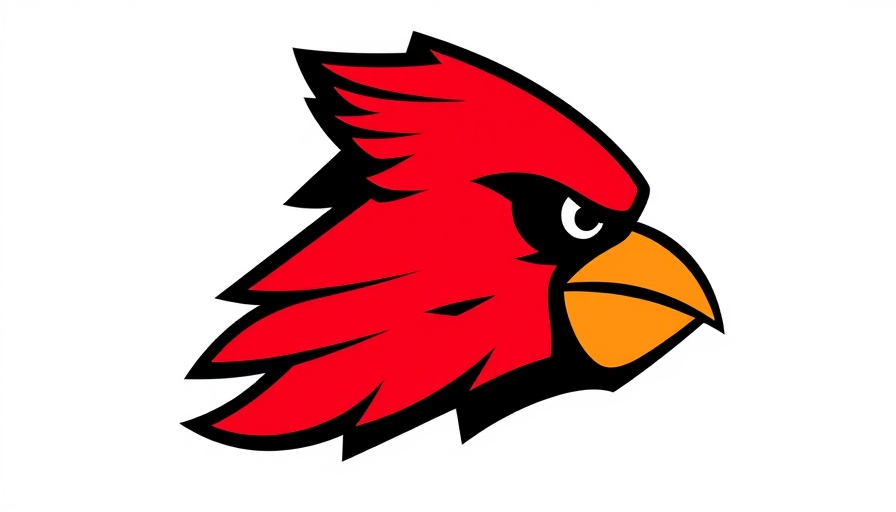 Ball State Women's Golf logo featuring a stylized cardinal head.
