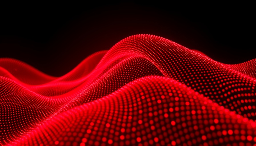 Abstract red wave representing the Future of Work Insights.