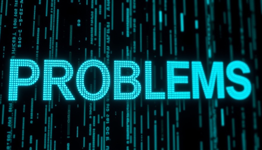 Anthropic's AI campaign image with retro digital 'PROBLEMS' text.