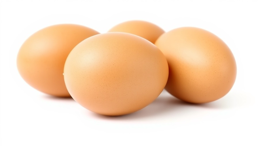 Fresh brown eggs on white background, foodborne illnesses 2024.