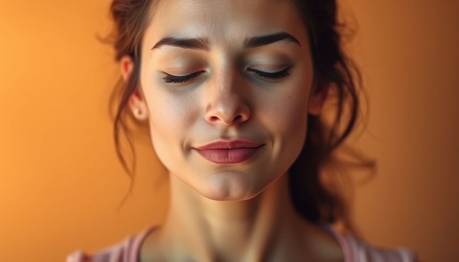 10-Minute Meditation for Deep Relaxation with peaceful portrait and gradient.