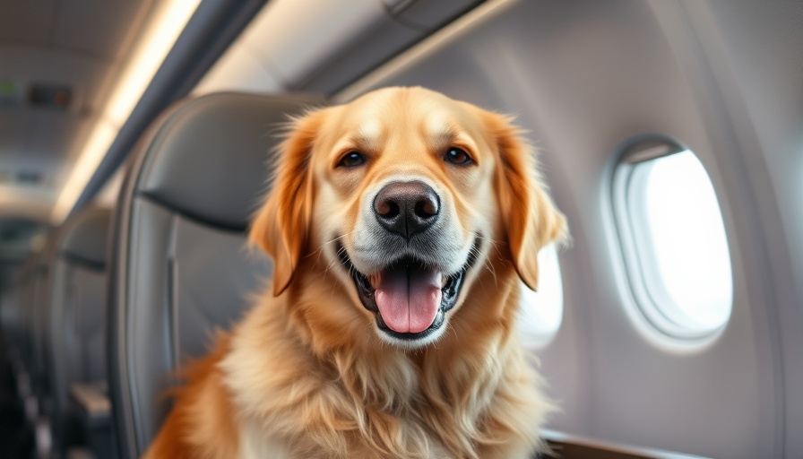 Medium and large dog flying in cabin Italy.