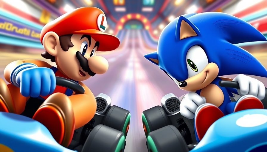 Sonic Racing CrossWorlds vs Mario Kart showdown scene.