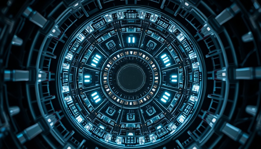 Quantumcomputer duurzaamheid core with intricate metallic design.