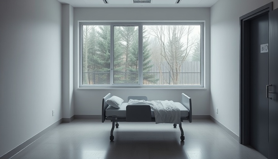 Single hospital room bed with window view in B.C. care facility.