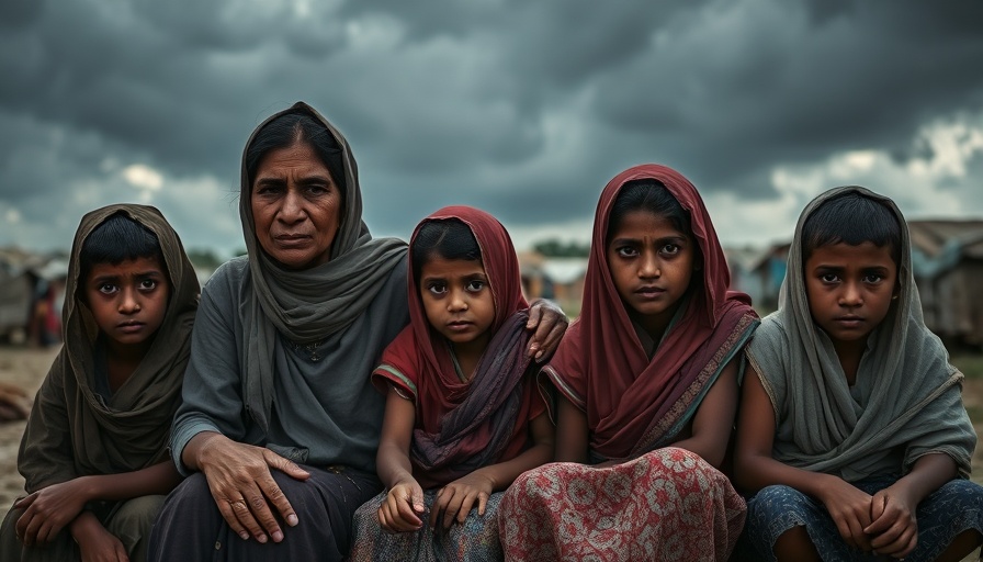Rohingya justice UN appeal: Woman and children in a refugee setting