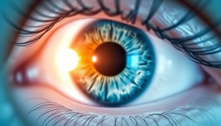 Eye depiction showing glaucoma eye disease symptoms.