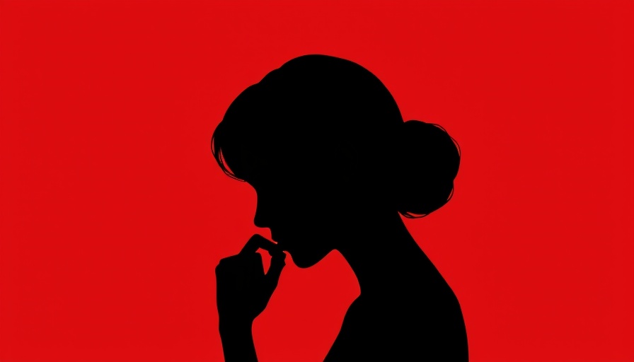 Stylized silhouette of a thinking woman for critical thinking and inquiry.