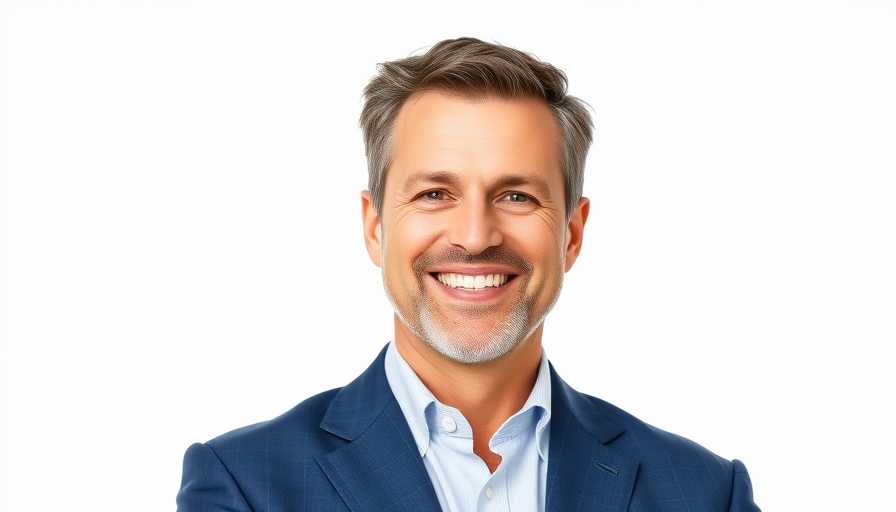 Confident middle-aged man in suit smiling, Keeping kids safe online.