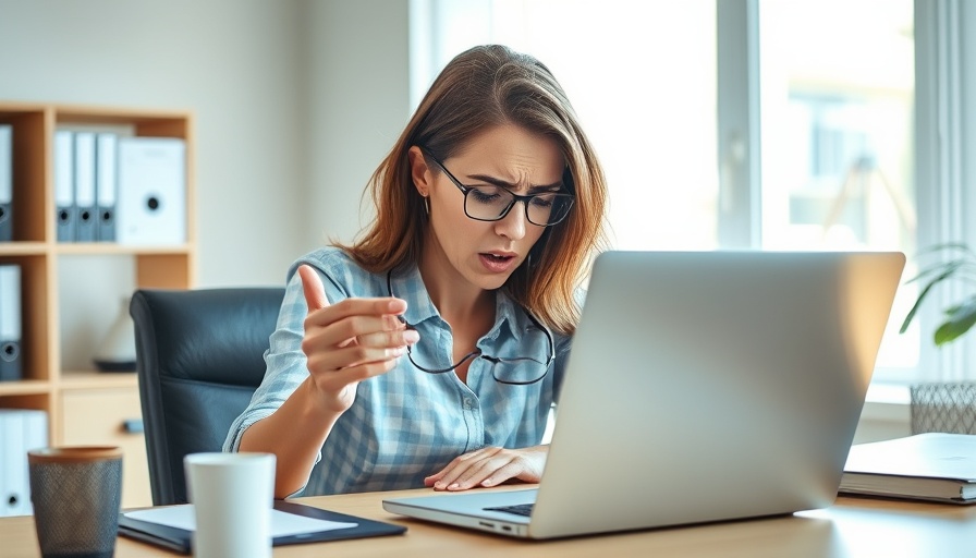 Prevent burnout in the workplace depicting stressed woman at desk.