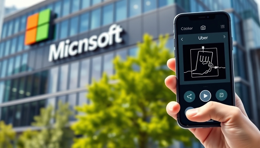 Microsoft headquarters and Uber app comparison.