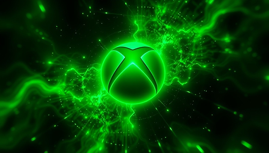 Vibrant Xbox logo with green cosmic energy for Free Xbox Cloud Gaming Supported by Ads.
