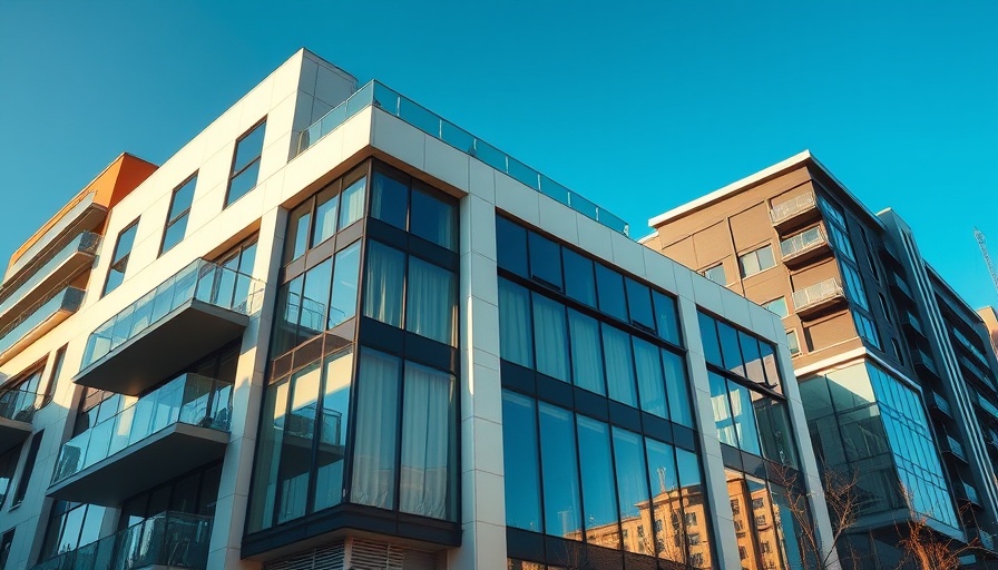 Modern building showcasing contemporary architecture related to social sustainability and fair housing for migrant workers.