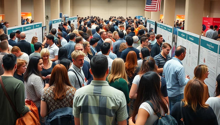 Job seekers at a fair, illustrating weak job market outlook.