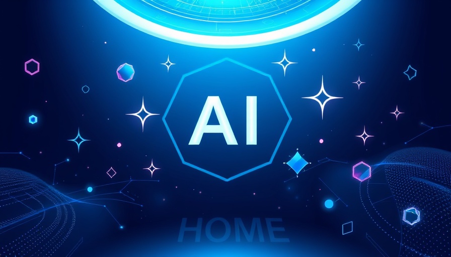 Smart Home AI futuristic graphic with sleek design.