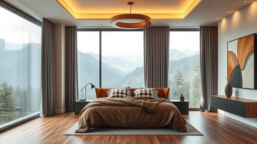 Modern bedroom design to improve sleep with tranquil features